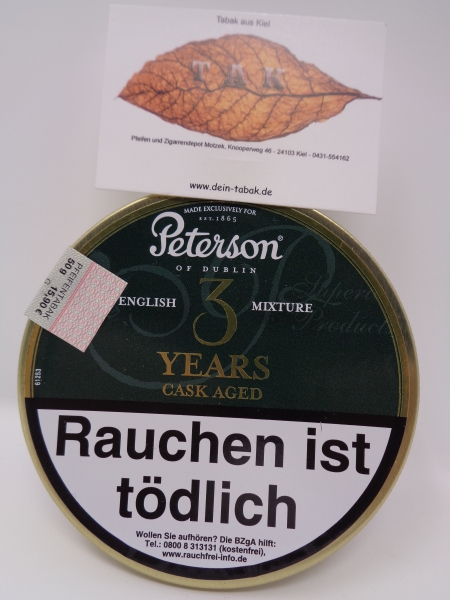 Peterson's »3 Years Cask Aged English Mixture« 50gr.