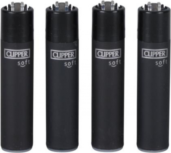 Clipper Mehrweg-Feuerzeug Soft Touch schwarz - 1Stück