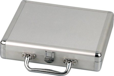 Reisehumidor Alu/Diacut-Dekor mit Griff für 12 Zigarren H 5xB25xT23 cm, Schaumstoffeinlage, Cutter, Humidifier