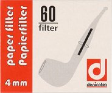 Papierfilter - Denicotea - 4mm Filter - 60 Stück