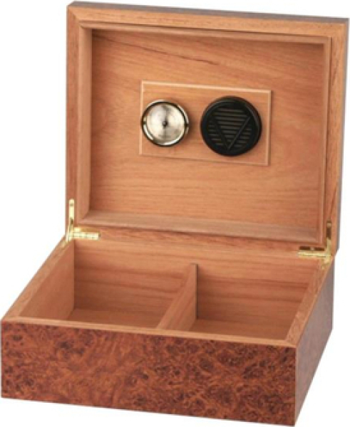 Humidor Wurzelholzdekor für ca. 25 Cigarren