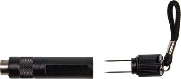Passatore Drawpoker mit 2 Dornen Alu eloxiert schwarz mit integriertem Rundcutter 10mm Schnitt Länge Dorne: 2cm